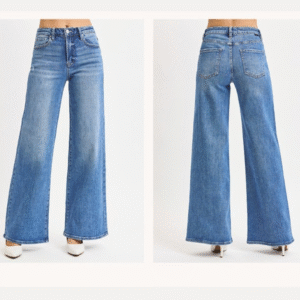 mid rise fit barrel roll up jeans